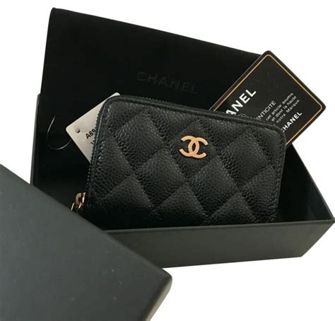 chanel card case holder|chanel card holder zip wallet.